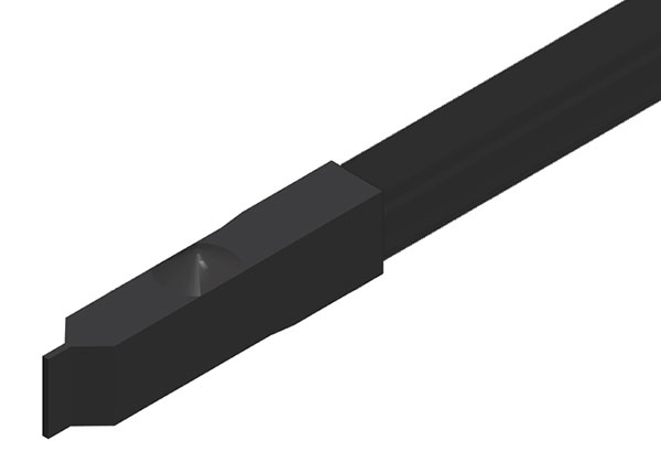 Part No. XA-50859 Hevi-Bar II, End Cover, 700A, Black UV Resistant PVC