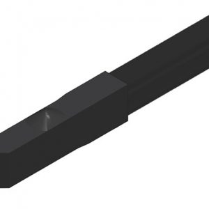Part No. XA-27588 Hevi-Bar II, End Cover, 500A, Black UV Resistant PVC