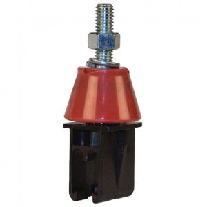 Part No. XA-28122 8-Bar, Hanger Clamp, Black Polycarbonate, w/o Insulator, Stainless Steel Hdwe