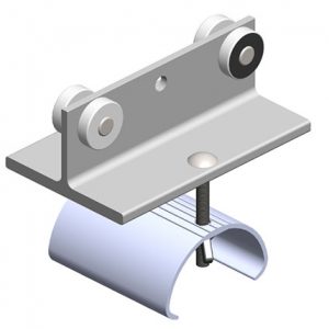 Part No. XA-28239 Standard Duty C-Track Festoon Cable Trolley for Flat Cable, Steel, Plated, 2.75″ Dia x 3″ W Saddle, 5″ W Body