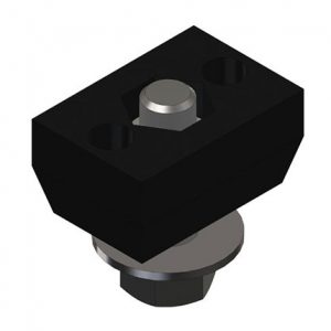 Part No. XA-28508 Heavy Duty C-Track Festoon End Stop, Galvanized Steel