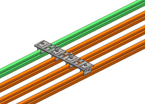 Part No. XA-30366 8-Bar, Gang Bracket, for Four Cross-Bolt Hangers