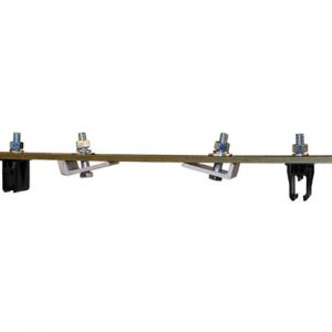 Part No. XA-29534 8-Bar, Bracket, Web, with Hanger Clamps, 4 Steel Cross-Bolt, w/Insulators, 3 inch OC, 15.75 inch L