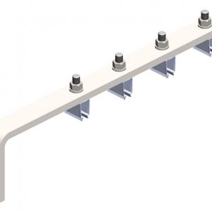 Part No. XA-30281 8-Bar, Bracket, Web, with Hanger Clamps, 4 Steel Snap-in, 3 inch on Center, 15.75 inch L