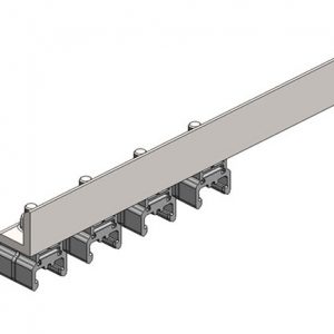Part No. XA-30493 Hevi-Bar II, Bracket, Flange, w/4 Polycarbonate Hangers (for 500A Bar Only)