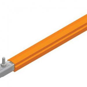 Part No. XA-310201-J Safe-Lec 2 Conductor Bar 125A Galv Steel, Orange PVC Cover, w/ Splice Joint, 4.5M