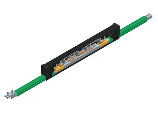 Part No. XA-310208-J Safe-Lec 2 Expansion Section, 125A Galv, Green PVC Cover. w/ Splice Joint, 4.5M