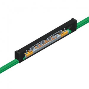 Part No. XA-310108-J Safe-Lec 2 Expansion Section, 100A Galv Steel, Green PVC Cover, w/ Splice Joint, 4.5M