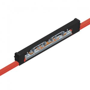 Part No. XA-310209-J Safe-Lec 2 Expansion Section, 125A Galv, Red Medium Heat Polycarbonate Cover, w/ Splice Joint, 4.5M