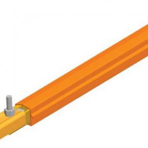 Part No. XA-310501-J Safe-Lec 2 Conductor Bar 400A Copper, Orange PVC Cover, w/ Splice Joint, 4.5M