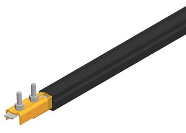 Part No. XA-310501B-J Safe-Lec 2 Conductor Bar 400A Copper, Black UV Resistant PVC Cover, w/ Splice Joint, 4.5M