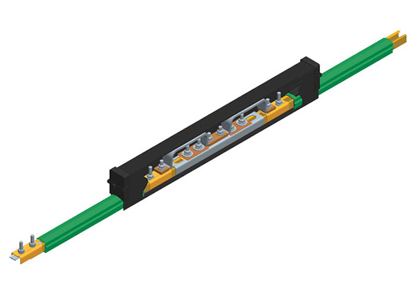 Part No. XA-310408-J Safe-Lec 2 Expansion Section, 250A Copper, Green PVC Cover, w/ Splice Joint, 4.5M