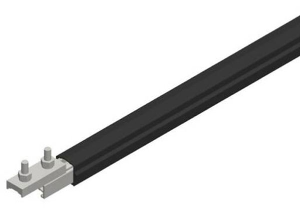 Part No. XA-310701B-J Safe-Lec 2 Conductor Bar 315A AL/SS, Black UV Resistant PVC Cover, w/ Splice Joint, 4.5M