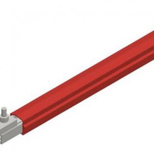 Part No. XA-399103-J Safe-Lec 2 Conductor Bar 400A AL/SS, Red Medium Heat Polycarbonate Cover, w/ Splice Joint, 4.5M