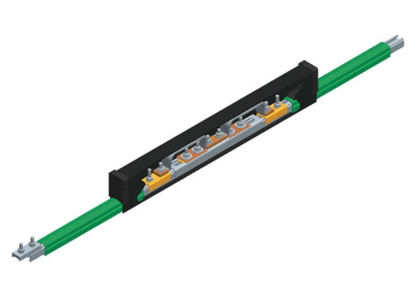 Part No. XA-399108-J Safe-Lec 2 Expansion Section, 400A AL/SS, Green PVC Cover, w/splice joint, 4.5M