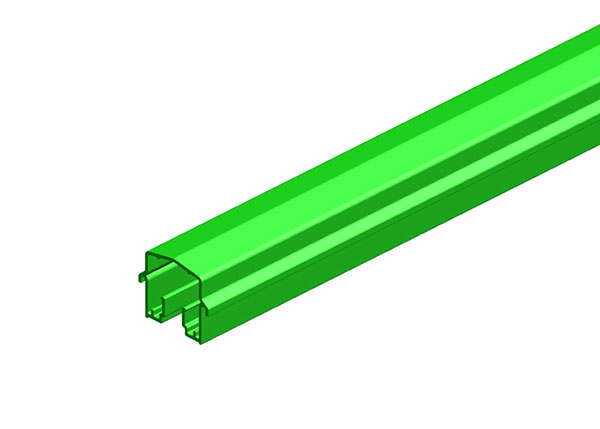 Part No. XA-310801 Safe-Lec 2, Conductor Bar Cover, PVC, Green, 14.67 ft long