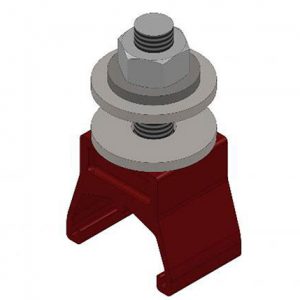 Part No. XA-310829 Safe-Lec 2 Hanger Clamp, 1-Pole, Medium Heat, Red Polycarbonate