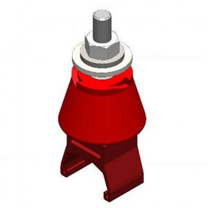 Part No. XA-310834 Safe-Lec 2 Hanger Clamp, 1-Pole, Medium Heat, Red Polycarbonate, With Insulator