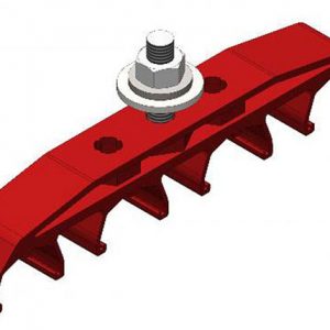 Part No. XA-310857 Safe-Lec 2 Hanger Clamp, 4-Pole, Medium Heat, Red Polycarbonate