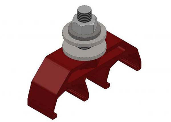 Part No. XA-310899 Safe-Lec 2 Hanger Clamp, 2-Pole, Medium Heat, Red Polycarbonate