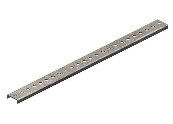 Part No. XA-31814B 8-Bar, Bracket, Flange, Universal, Galv Steel, 0.41″ Dia Holes (x 18), 1″ On-center, 24″ L