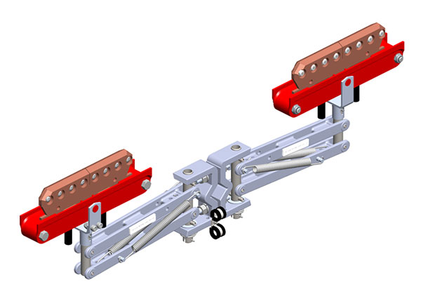 Part No. XA-32111 Hevi-Bar II, Collector, 600A, Tandem, R-Head, C-Base, Lateral Mount, 42 L Pigtail