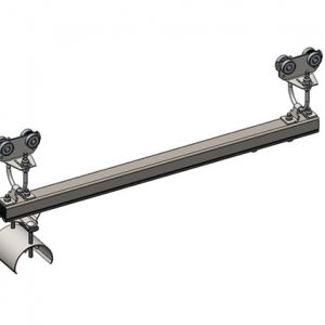 Part No. XA-32166 Standard Duty C-Track Festoon Control Unit Trolley For Flat Cable, Stainless Steel, 22 inch (For Junction Box)