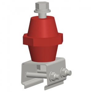 Part No. XA-32807 Hevi-Bar II, Hanger, 700-1500A, Cross-bolt, Stainless Steel, with Polycarbonate Insulator, with Stainless Steel Hardware