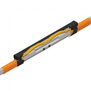 Part No. XA-32820 Hevi-Bar II, Expansion Section, 1500A, Orange PVC Cover, Stainless Steel Hdwe, 20 ft L