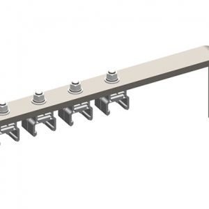 Part No. XA-32932 Hevi-Bar II, Bracket, Web, Hot Dip Galv, 19.25″ L, w/4 Polycarbonate Hangers (for 700-1500A Bar)