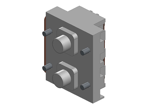 Part No. XA-34296 80 Series Pendant Switch, Momentary 2-speed, 4-NO with Mechanical Interlock