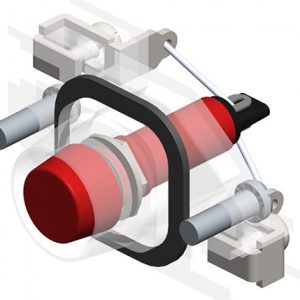 Part No. XA-34303 80 Series Pendant Pilot Light 110VAC, 22 mm, Red (takes a button space)