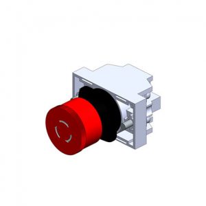 Part No. XA-34313 80 Series Pendant Switch, Mushroom, Red, 1-NC (push-lock, twist-release)