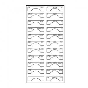 Part No. XA-35300 80 Series Pendant Legend Sheet, For Selector Switches – Sheet 2