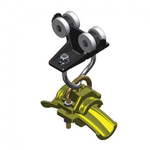 Part No. XA-35487 Standard Duty C-Track Festoon Cable Trolley For Round Cable, Plastic Saddle/Body, for 0.98″ max dia cable / hose