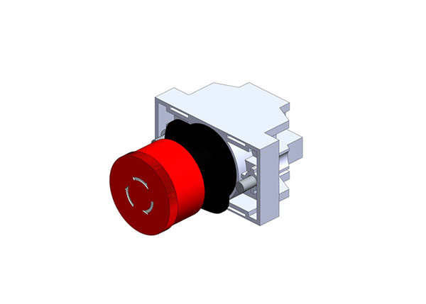 Part No. XA-37123 80 Series Pendant Switch, Mushroom, Red, 1-NC + 1-NO (push-lock, twist-release)