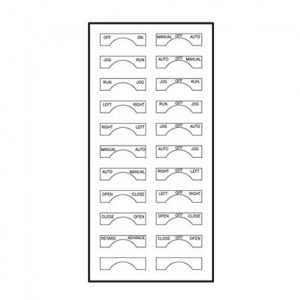 Part No. XA-37228 80 Series Pendant Legend Sheet for selector switches – sheet 1