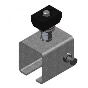 Part No. XA-37466 Heavy Duty C-Track Festoon Track Anchor, Galvanized Steel, To Anchor Track To Cross Arm Support Channel