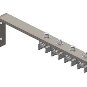 Part No. XA-38268D Hevi-Bar II, Bracket, Web, Plated, w/4 Stainless Steel Cross-bolt Hangers, w/Insulators (for 500A Bar Only), 21.25 inch L