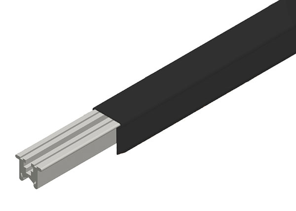 Part No. XA-38926F Hevi-Bar II Conductor Bar 500A, Black UV Resistant PVC Cover, 10FT Length