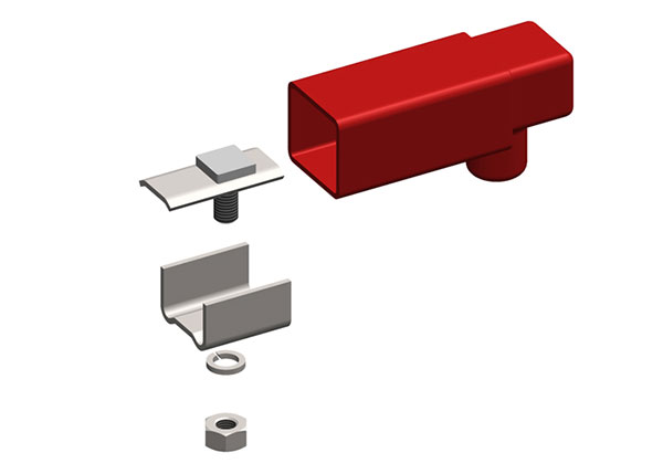 Part No. XA-39127 Safe-Lec 2 End Cap For Galvanized Steel or Copper Bar, Stainless Steel Hardware