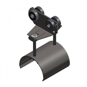 Part No. XA-39227 Standard Duty C-Track Festoon Cable Trolley For Flat Cable, Stainless Steel, 2.75″ Dia x 3″ W Saddle, 3″ Body Width