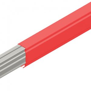 Part No. XA-39296V Hevi-Bar II Conductor Bar 1500A, Red Med Heat Polycarbonate Cover, 20FT Length