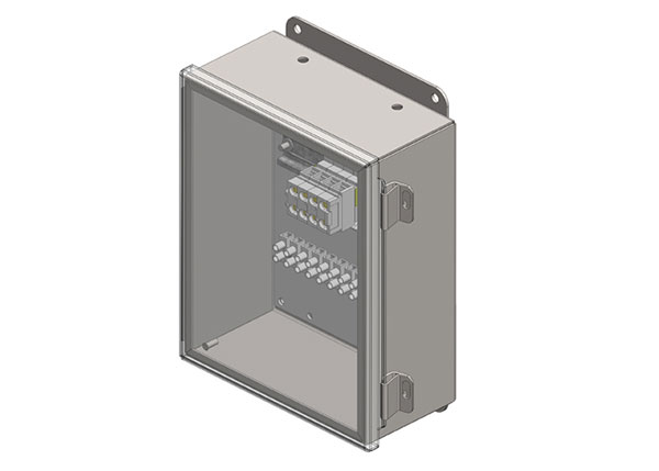 Part No. XA-39362B Junction Box, NEMA 4, with terminals for 12-Pole Control + 4 Power, 10″ x 8″ x 4″