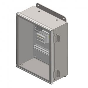 Part No. XA-39362C Junction Box, NEMA 4X, with terminals for 12-Pole Control + 4 Power, 10″ x 8″ x 4″