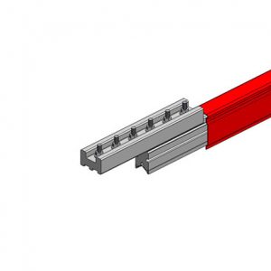 Part No. XA-39430-J Hevi-Bar II Conductor Bar Dura Coat, 1500A, Red Med Heat Polycarbonate Cover, With Splice, 30FT Length