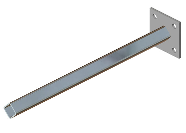 Part No. XA-39617B 8-Bar, Collector Mounting Bar, Single Post, 1.0 inch sq, 18 inch L