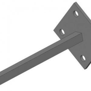 Part No. XA-39618C Safe-Lec 2 Collector Mounting Bar, Single-Post, 0.5 inch (13 mm) sq, 8 inch Length