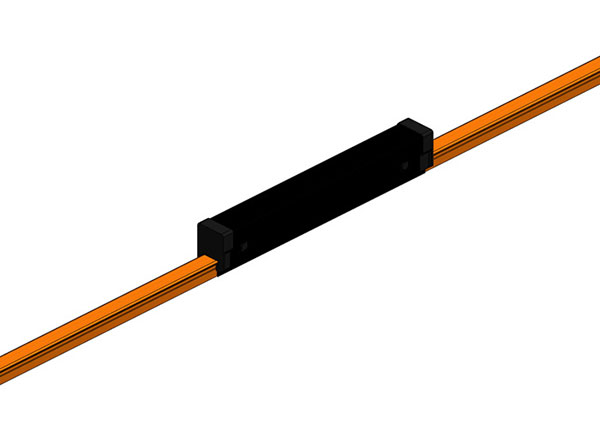 Part No. XA-39741-J Hevi-Bar II, Expansion Section, Dura Coat, 500A, Orange Std Heat PVC Cover, w/splice, 30 ft L