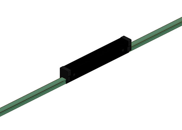 Part No. XA-39741G-J Hevi-Bar II, Expansion Section, Dura-Coat, 500A, Green Std Heat PVC Cover, with Splice